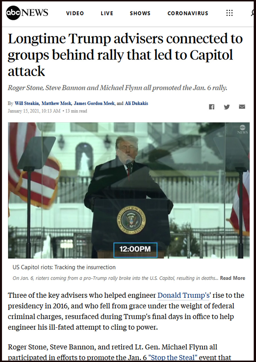 Longtime Trump advisers connected to groups behind rally that led to Capitol attack