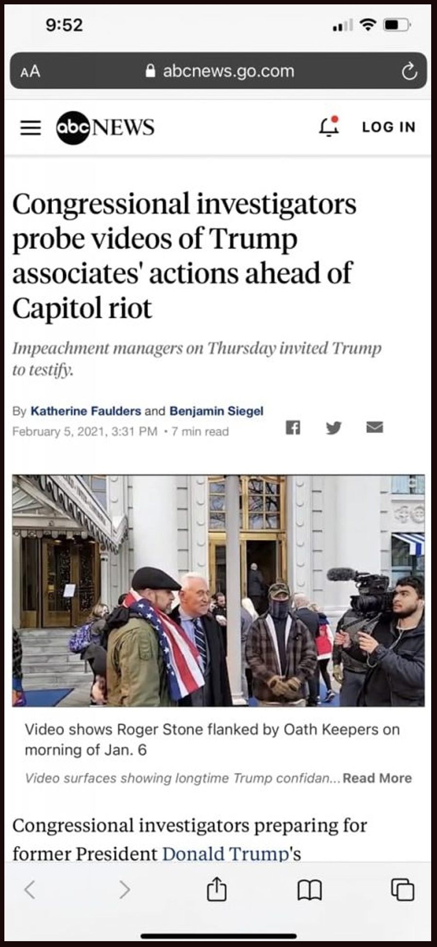 Congressional investigators probe videos of Trump associates' actions ahead of Capitol riot