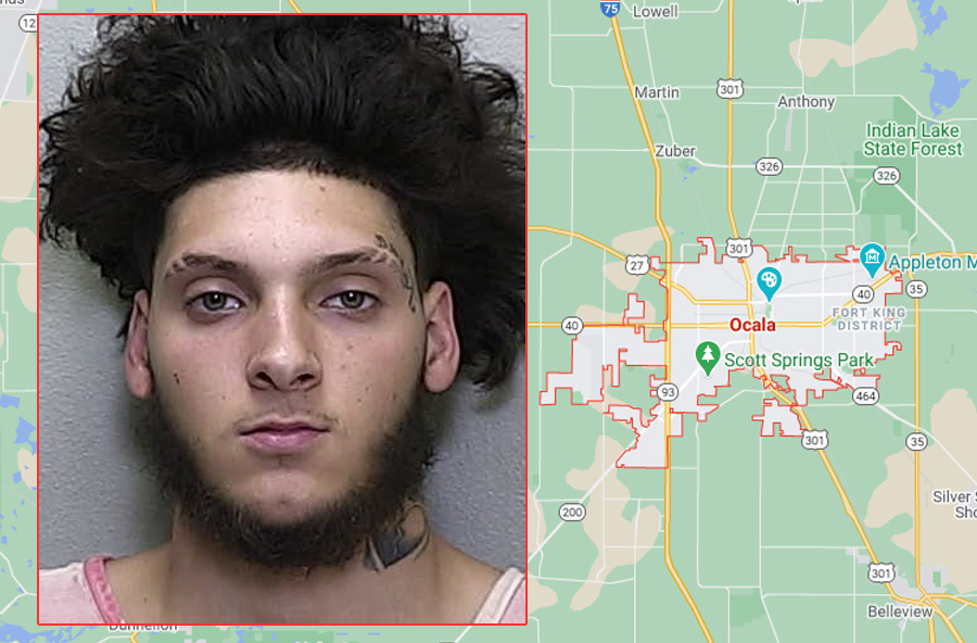 Nathaniel James Woodruff, 20, was arrested Marion County Sheriff’s Office (MCSO) Major Crimes detectives for aggravated assault with intent to commit a felony, aggravated battery with a deadly weapon, and on a warrant for aggravated assault on an officer.