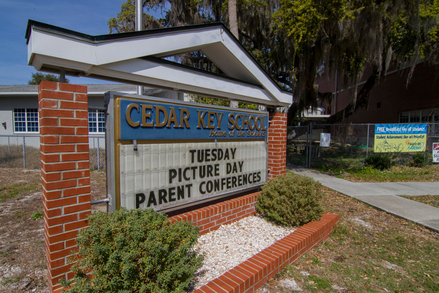 Cedar Key School in Cedar Key, Florida on April 9, 2020. Photo credit ShutterStock.com, licensed.