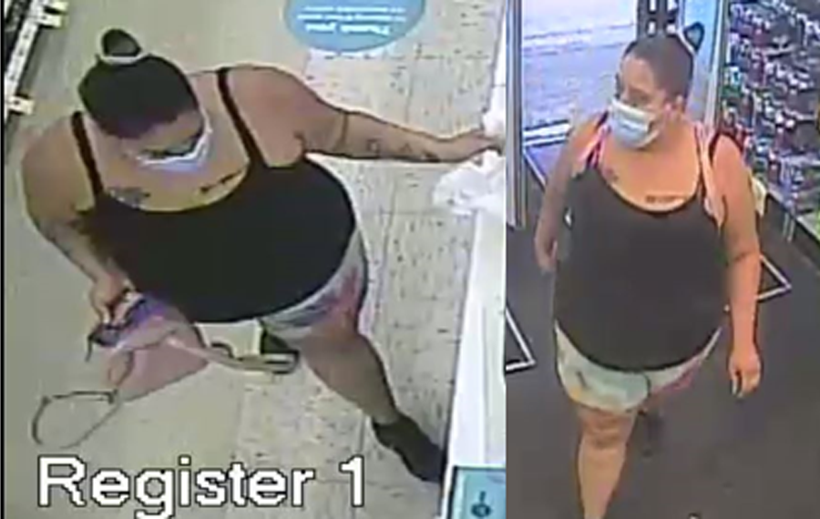 According to authorities, on Tuesday, October 12, 2021, a vehicle burglary occurred in the parking lot of Pine Trail Shopping Center, 1900 block of N. Military Trail, in West Palm Beach. Within an hour of the burglary the female pictured used the victim’s stolen credit cards in an attempt to purchase over $700 in gift cards.