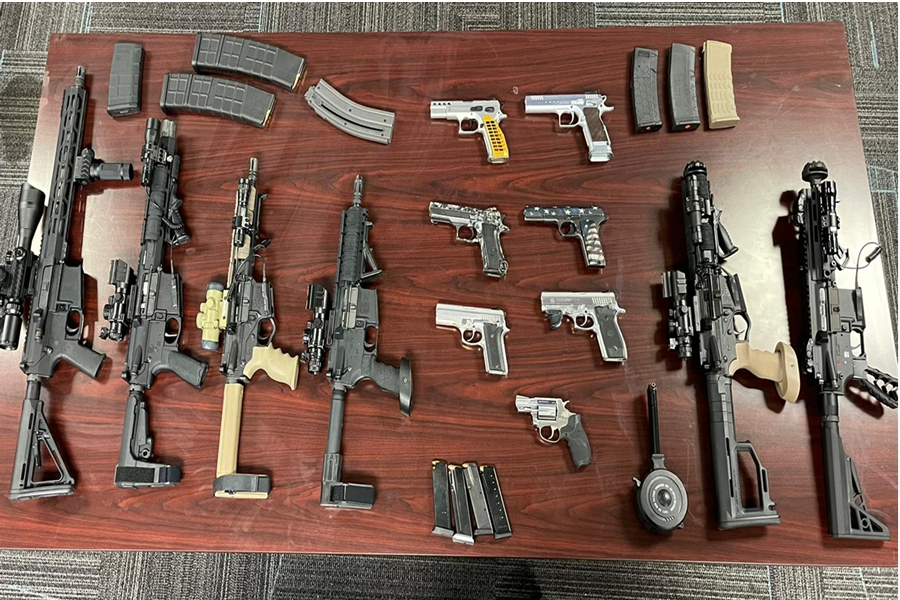 Deputies searched the home along with investigators from the Bureau of Alcohol, Tobacco, Firearms and Explosives. The search resulted in deputies seizing 13 firearms, including two short barrel rifles. Deputies also seized hundreds of rounds of ammunition. 