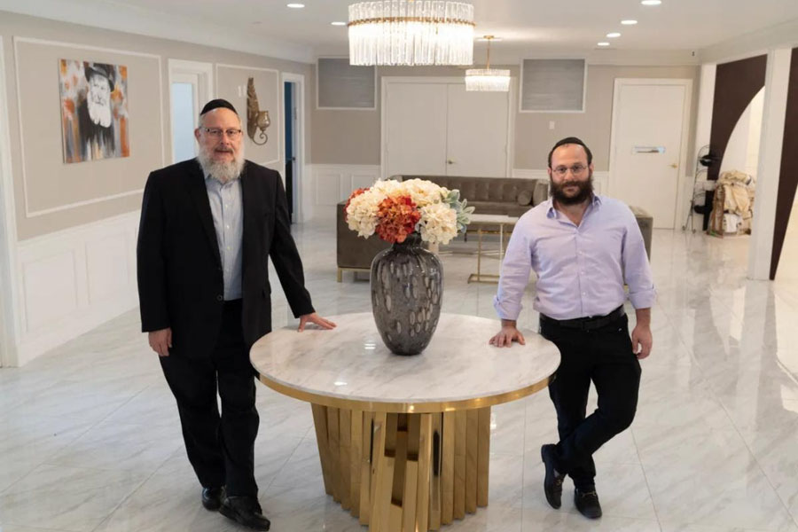 Rabbi Shlomo Ezagui, left, and his son Rabbi Leib Ezagui