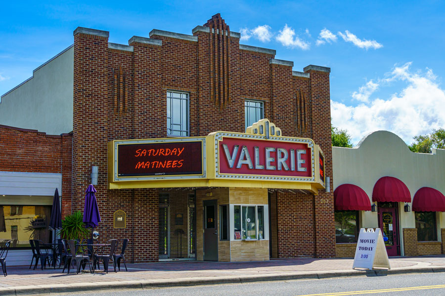 Mrs. Pearl G. Maddox built the Valerie Theatre, a movie theater in Inverness, Florida, in 1927, naming it the Valerie after her daughter.  