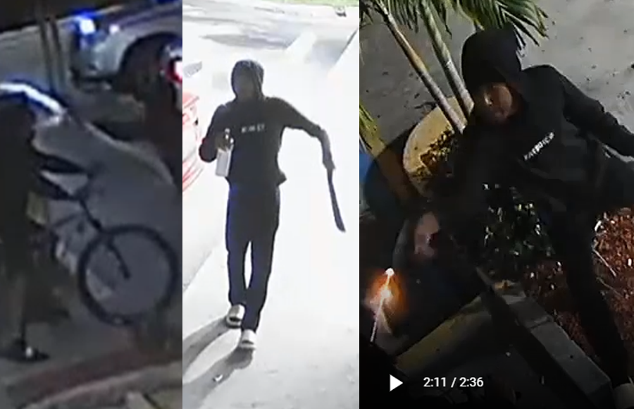 FIRST CAME THE MACHETE, THEN CAME THE GUNSHOT, IT WAS ALL CAUGHT ON CAMERA
