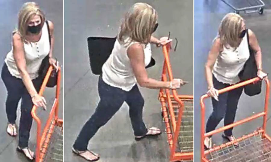 According to authorities, the unknown female entered Costco and helped herself to over $3,000 in computer equipment and groceries before exiting the store without making payment.