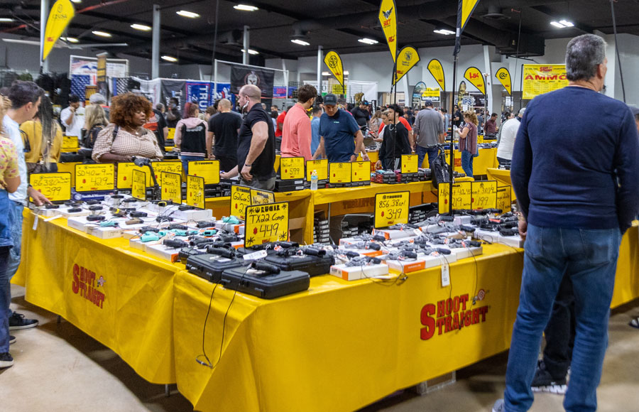 Florida Gun Shows, the largest gun show promoter in Florida. New, used and Antique firearms, ammunition, shooting supplies, knives and gun apparel. Nov. 07, 2021 - Miami, Florida. File photo: YES Market Media, Shutter Stock, licensed.