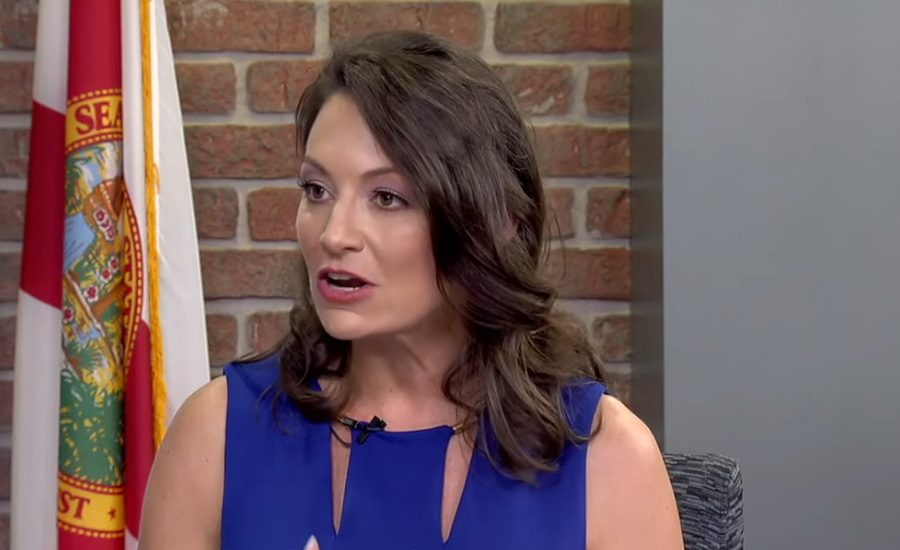  Nikki Fried as she spoke with FOX 13 Tampa Bay's Craig Patrick in a one-on-one interview in August 2022 to discuss her platform run for governor. Image credit: Fox 13 / YouTube.
