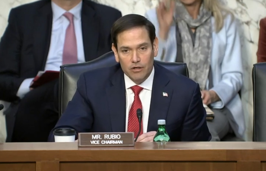 Wray, in response to a question from Senator Marco Rubio (R-FL), said that China could utilize Tiktok to control data of millions of users and use that information to push propaganda. Senator Marco Rubio / Youtube.